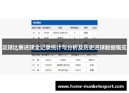 足球比赛进球全记录统计与分析及历史进球数据概览